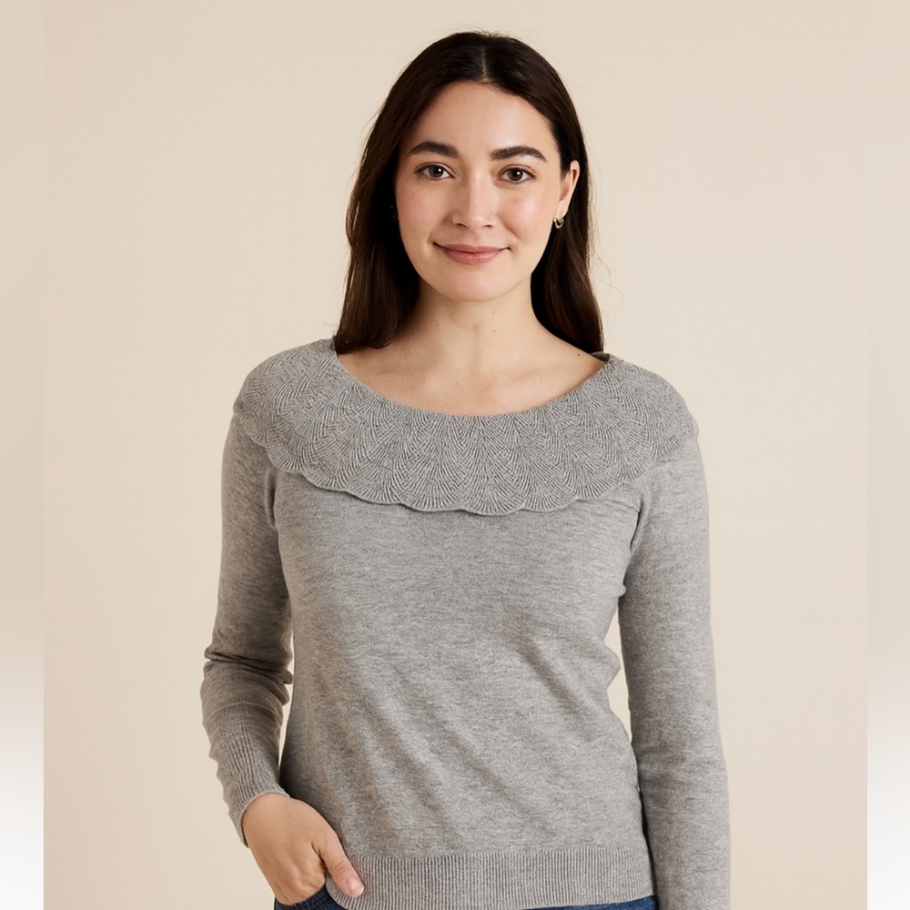 Boden Heather Tie Back Sweater